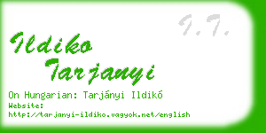 ildiko tarjanyi business card